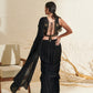 Aaria Black Ruffle  Saree