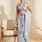 Aaria Grey Ruffle Saree