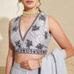 Aaria Grey Ruffle Saree