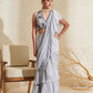 Aaria Grey Ruffle Saree