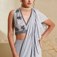 Aaria Grey Ruffle Saree