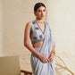 Aaria Grey Ruffle Saree