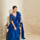 Layla Blue Organza Ruffle  Saree
