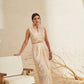 Esha Ivory Drape Skirt Set