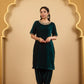 Green Rose Kurta Set