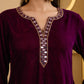 Maroon Mirror Kurta Set