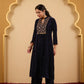 Navy Blue Yoke Kurta Set