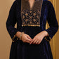 Navy Blue Yoke Kurta Set