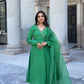 Mehtab Green Angrakha Kurta Set