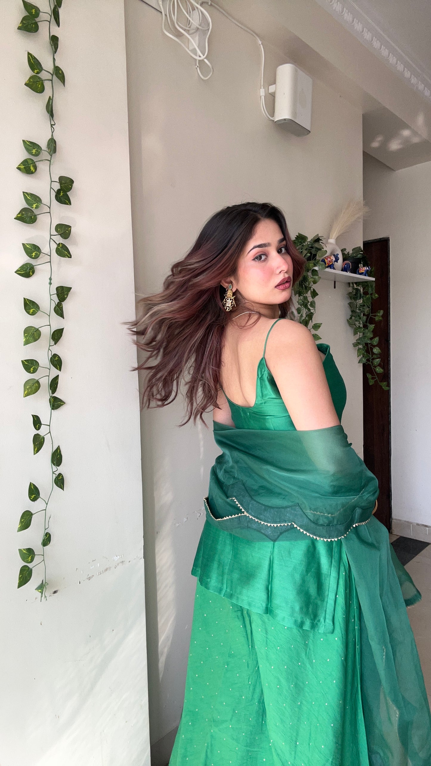 Heer Green Garara Set