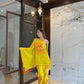 Luminous Lime Lily One Shoulder Set