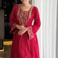 Maroon Choga Kurta Set
