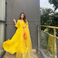 Anaya Yellow Anarkali Set