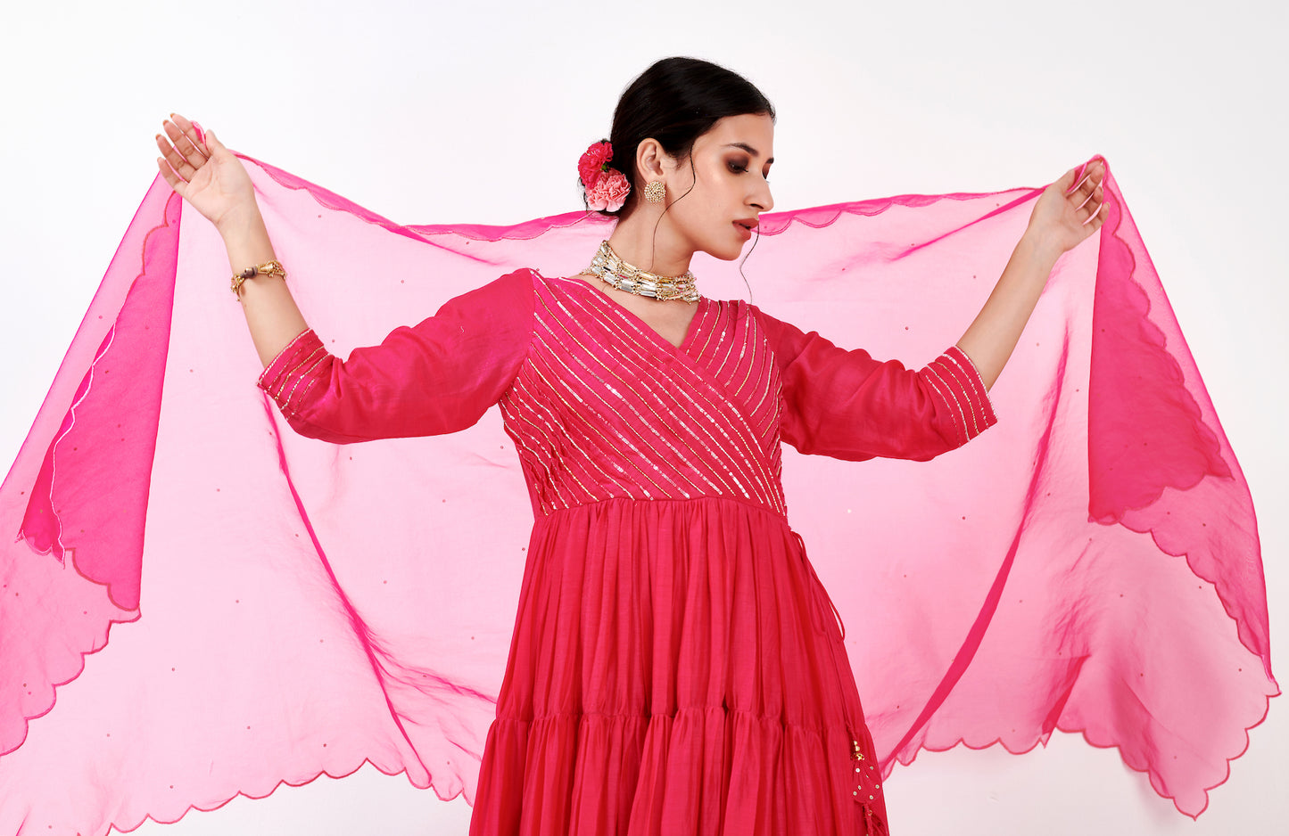 Anaya  Pink Anarkali set