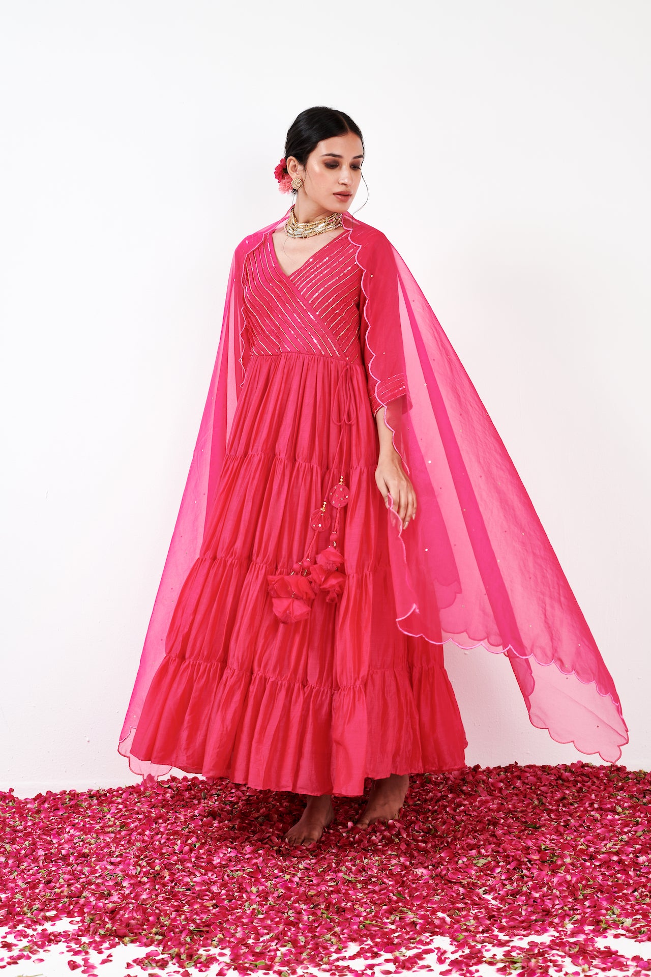 Anaya  Pink Anarkali set