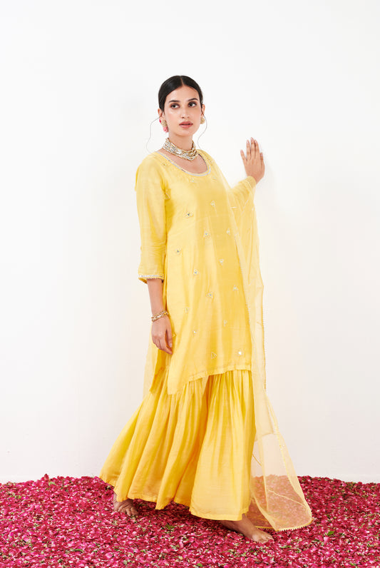 Kalki Yellow Sharara Set